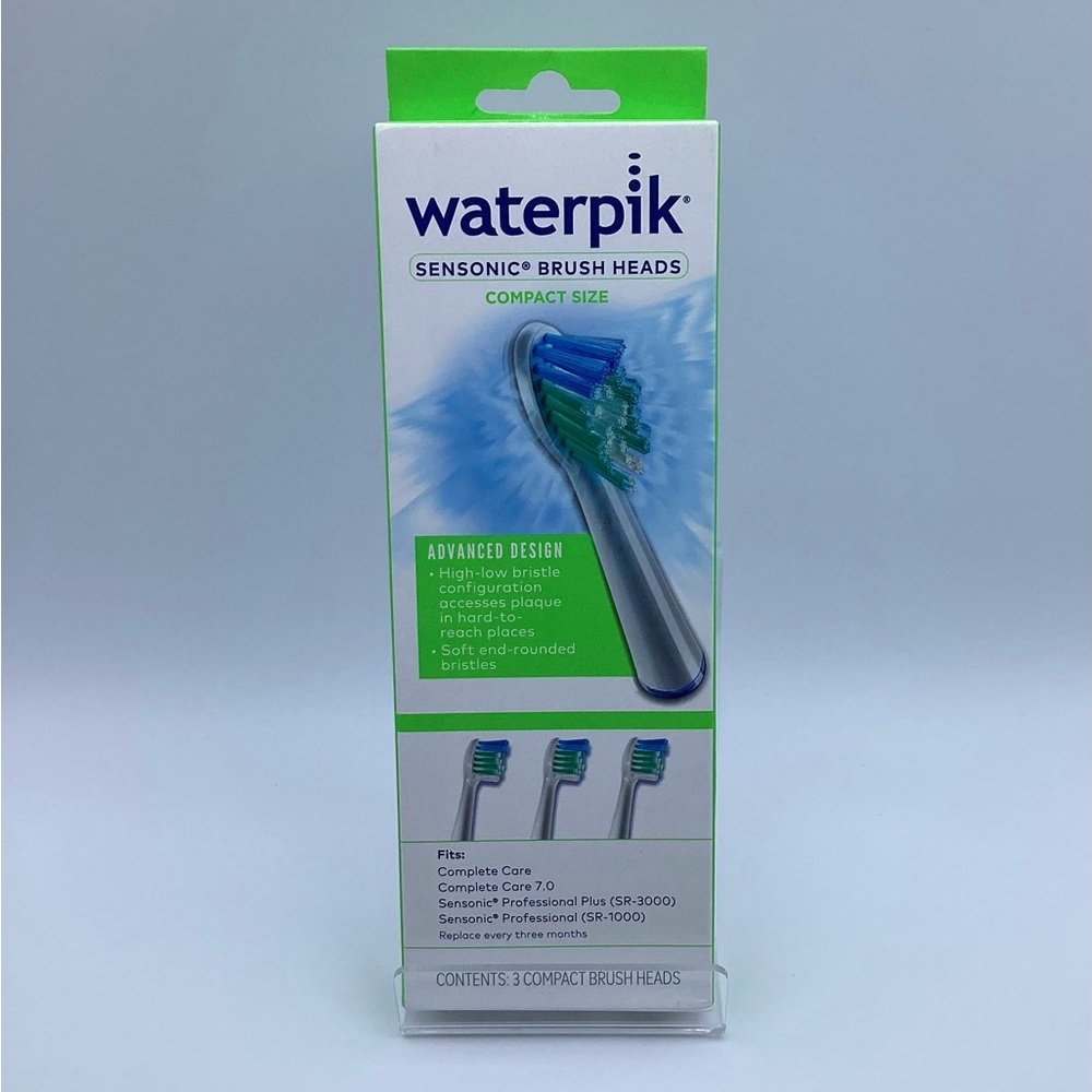 Waterpik Sensonic Compact Size Brush Heads 3-Pack SRSB-3W